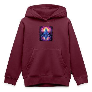 peace movement disarmament counterculture peace - Kinder Premium Organic Hoodie - Burgunderrot - Vorne - AI Model Kid Female (0cm)