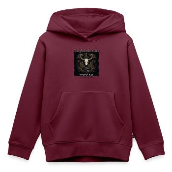 USA Urlaub in Texas: Longhorn-Höhlen - Kinder Premium Organic Hoodie - Burgunderrot - Vorne - AI Model Kid Female (0cm)