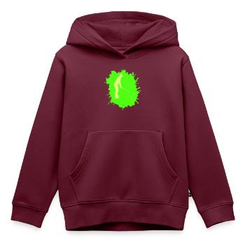 golf klecks - Kinder Premium Organic Hoodie - Burgunderrot - Vorne - AI Model Kid Female (0cm)