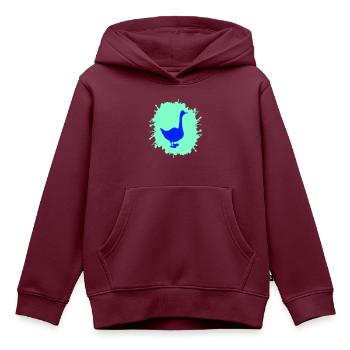 gans splatter - Kinder Premium Organic Hoodie - Burgunderrot - Vorne - AI Model Kid Female (0cm)