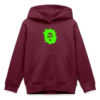 palmen klecks - Kinder Premium Organic Hoodie - Burgunderrot - Vorne - AI Model Kid Female (0cm)