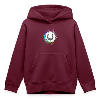 Hufeisen Icon - Kinder Premium Organic Hoodie - Burgunderrot - Vorne - AI Model Kid Female (0cm)