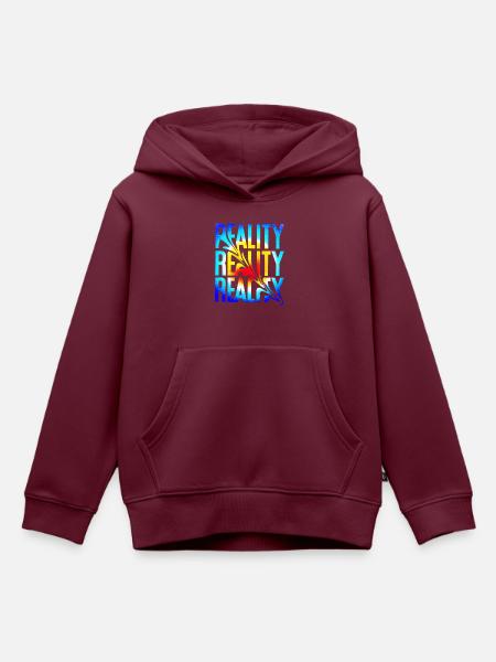 Reality - Kinder Premium Organic Hoodie - Burgunderrot