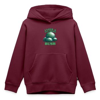 Ich liebe einen gut getrimmten Busch - Kinder Premium Organic Hoodie - Burgunderrot - Vorne - AI Model Kid Female (0cm)