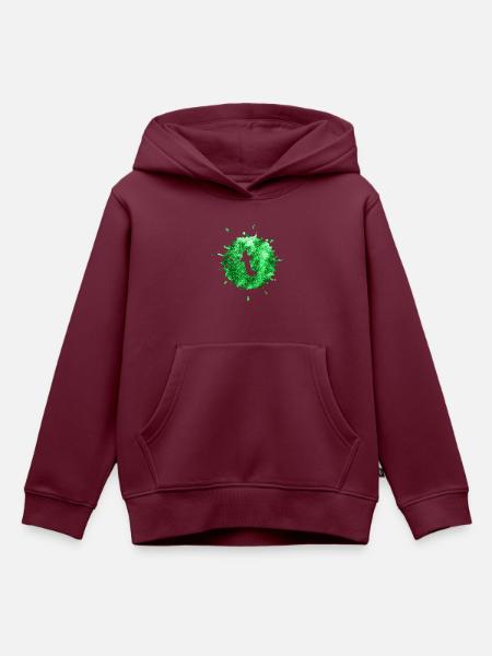 fleck grün t - Kinder Premium Organic Hoodie - Burgunderrot