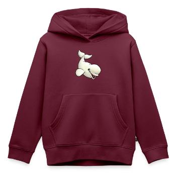 Kleiner Beluga - Kinder Premium Organic Hoodie - Burgunderrot - Vorne - AI Model Kid Female (0cm)