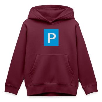 parken - Kinder Premium Organic Hoodie - Burgunderrot - Vorne - AI Model Kid Female (0cm)