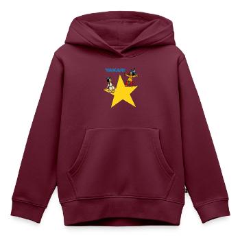 Yakari Stern - Kinder Premium Organic Hoodie - Burgunderrot - Vorne - AI Model Kid Female (0cm)