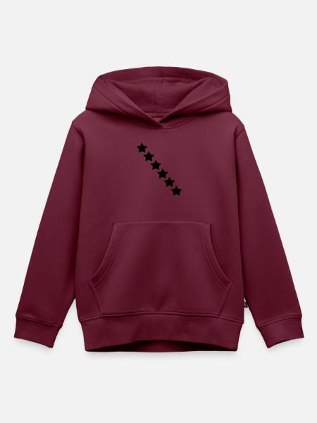 stars - Kinder Premium Organic Hoodie - Burgunderrot