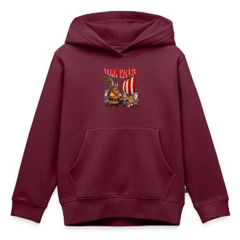 Wickie Und Die Starken Männer Team Wickie - Kinder Premium Organic Hoodie - Burgunderrot - Vorne - AI Model Kid Female (0cm)