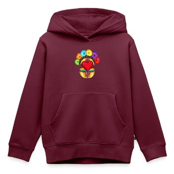 Motanka . Pride-Parade. - Kinder Premium Organic Hoodie - Burgunderrot - Vorne - AI Model Kid Female (0cm)