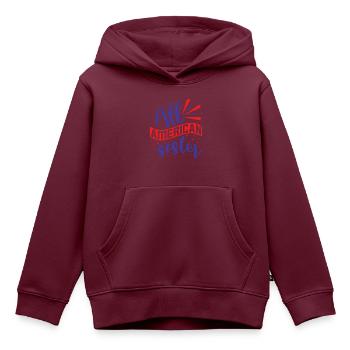 Alle amerikanischen Schwestern - Kinder Premium Organic Hoodie - Burgunderrot - Vorne - AI Model Kid Female (0cm)