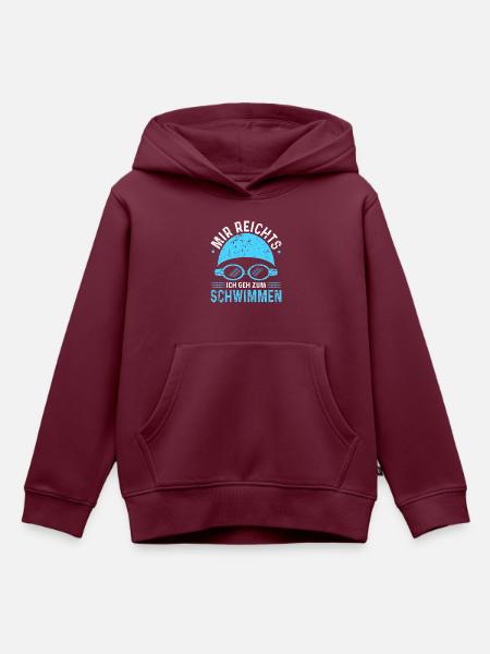 Schwimm - Kinder Premium Organic Hoodie - Burgunderrot