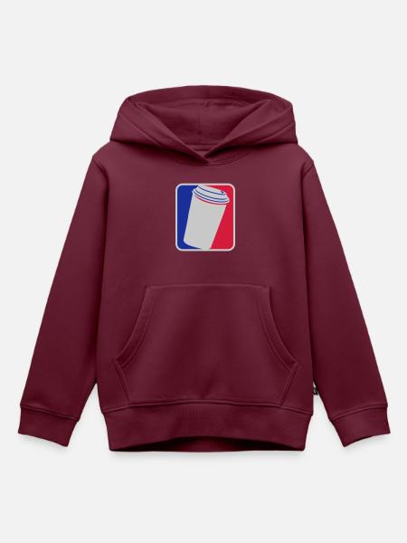 Rot Blau Kaffee Becher - Kinder Premium Organic Hoodie - Burgunderrot