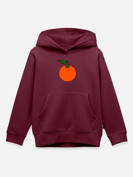 Orange - Kinder Premium Organic Hoodie - Burgunderrot
