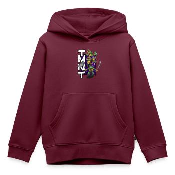 TMNT Mutant Mayhem Alle Turtles vereint - Kinder Premium Organic Hoodie - Burgunderrot - Vorne - AI Model Kid Female (0cm)