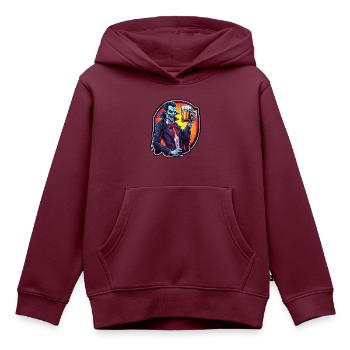 Vampir / Dracula / Blutsauger / Halloween / Mythos - Kinder Premium Organic Hoodie - Burgunderrot - Vorne - AI Model Kid Female (0cm)