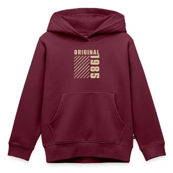 Original 1985 Authentischer Jahrgang Bursdag von 1985 - Kinder Premium Organic Hoodie - Burgunderrot - Vorne - AI Model Kid Female (0cm)