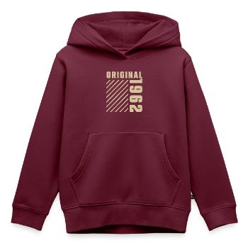 Original 1962 Authentisch 1962 Vintage Bursdag - Kinder Premium Organic Hoodie - Burgunderrot - Vorne - AI Model Kid Female (0cm)