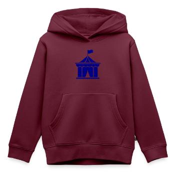 zirkus - Kinder Premium Organic Hoodie - Burgunderrot - Vorne - AI Model Kid Female (0cm)