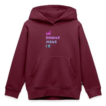 An Schoas muas i, Bayern, Spruch, Rebell - Kinder Premium Organic Hoodie - Burgunderrot - Vorne - AI Model Kid Female (0cm)