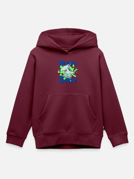 Shark Zone - Kinder Premium Organic Hoodie - Burgunderrot