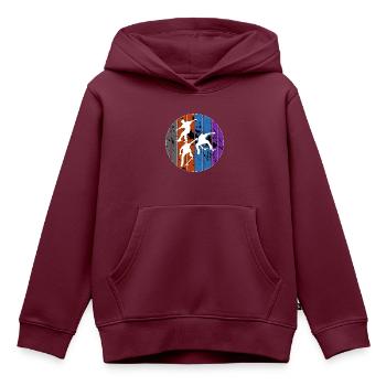 Skateboard - Kinder Premium Organic Hoodie - Burgunderrot - Vorne - AI Model Kid Female (0cm)