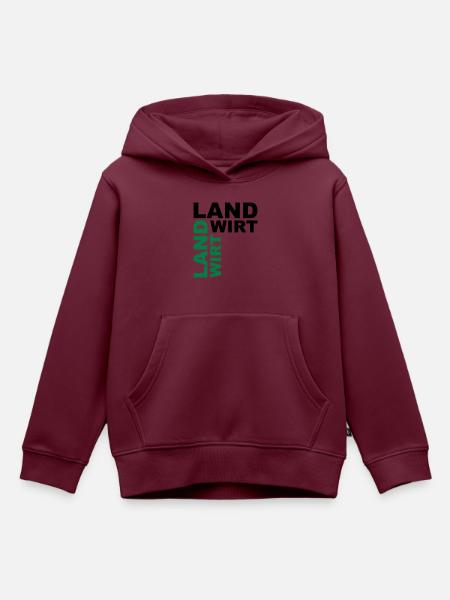Landwirt - V2 - Kinder Premium Organic Hoodie - Burgunderrot