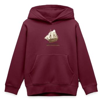 segelschiff,modellbau,modellbauer,weil ich es kann - Kinder Premium Organic Hoodie - Burgunderrot - Vorne - AI Model Kid Female (0cm)