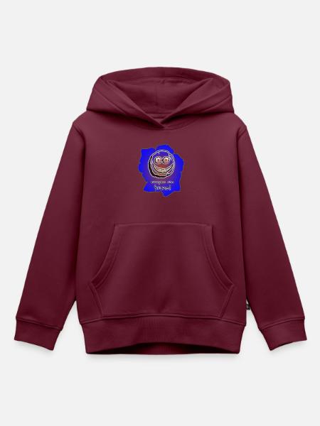 everyone can stupid - Kinder Premium Organic Hoodie - Burgunderrot