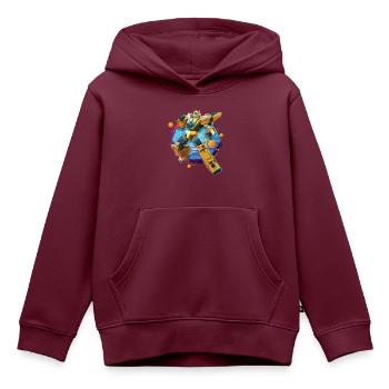 Transformers Earth Spark Bumblebee Autobot - Kinder Premium Organic Hoodie - Burgunderrot - Vorne - AI Model Kid Female (0cm)