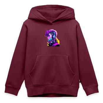 Musik Cyborg Headset - Kinder Premium Organic Hoodie - Burgunderrot - Vorne - AI Model Kid Female (0cm)