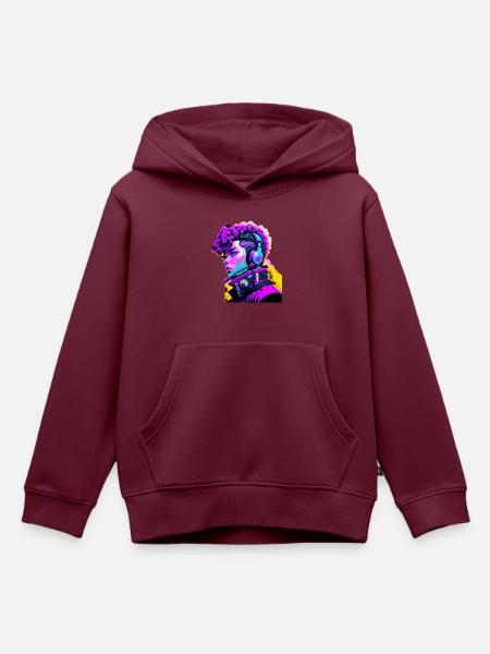 Musik Cyborg Headset - Kinder Premium Organic Hoodie - Burgunderrot