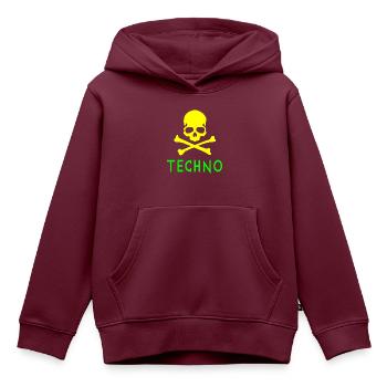 Techno-Knochen - Kinder Premium Organic Hoodie - Burgunderrot - Vorne - AI Model Kid Female (0cm)
