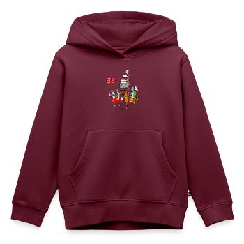 Ritter-Wäsche - Kinder Premium Organic Hoodie - Burgunderrot - Vorne - AI Model Kid Female (0cm)
