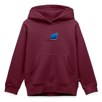 Laptop Computer Tastatur PC Notebook Geschenk Idee - Kinder Premium Organic Hoodie - Burgunderrot - Vorne - AI Model Kid Female (0cm)