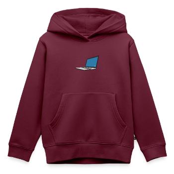 Laptop Computer Tastatur PC Notebook Geschenk Idee - Kinder Premium Organic Hoodie - Burgunderrot - Vorne - AI Model Kid Female (0cm)