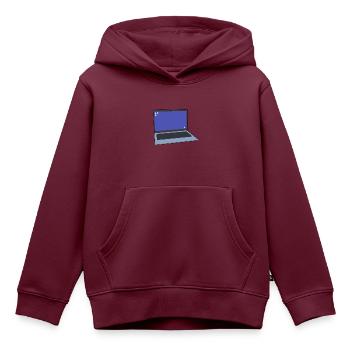 Laptop Computer Tastatur PC Notebook Geschenk Idee - Kinder Premium Organic Hoodie - Burgunderrot - Vorne - AI Model Kid Female (0cm)