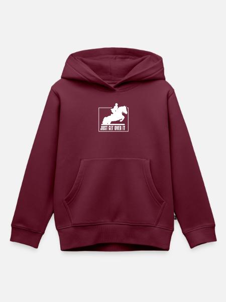 Pferdesport Pferdespringen - Kinder Premium Organic Hoodie - Burgunderrot
