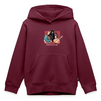 Ostwind Aris Ankunft Mika, Ari und Ostwind - Kinder Premium Organic Hoodie - Burgunderrot - Vorne - AI Model Kid Female (0cm)