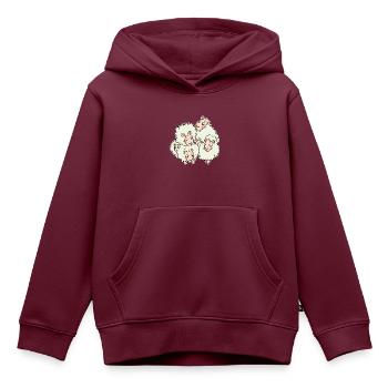 Schaf Familie Schäfchen Herde Lamm Wolle Horde - Kinder Premium Organic Hoodie - Burgunderrot - Vorne - AI Model Kid Female (0cm)