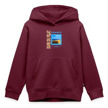 Dune du Pilat - T-Shirt, Tassen, Maske ... - Kinder Premium Organic Hoodie - Burgunderrot - Vorne - AI Model Kid Female (0cm)