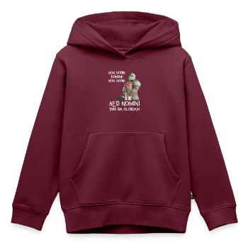 Tempelritter Grafik Templer Tempel Ritter Gebet - Kinder Premium Organic Hoodie - Burgunderrot - Vorne - AI Model Kid Female (0cm)