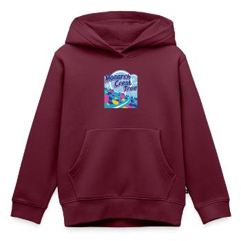 Monarch Crest Trail - Kinder Premium Organic Hoodie - Burgunderrot - Vorne - AI Model Kid Female (0cm)
