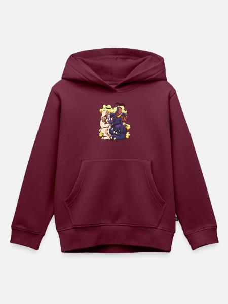 Vampire Rabbit - Kinder Premium Organic Hoodie - Burgunderrot
