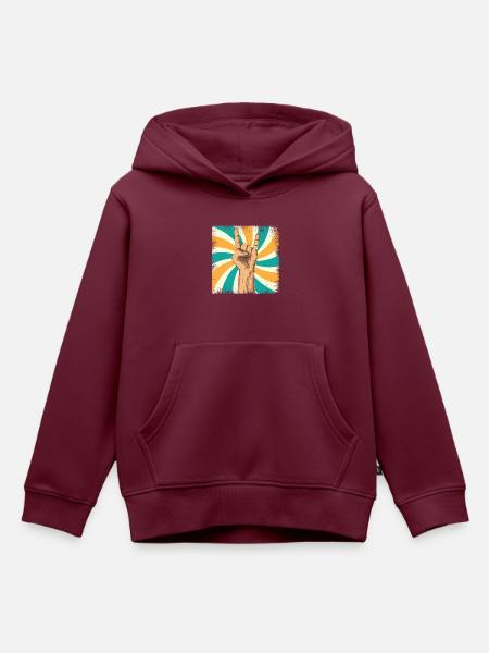 Rock and Roll - Kinder Premium Organic Hoodie - Burgunderrot