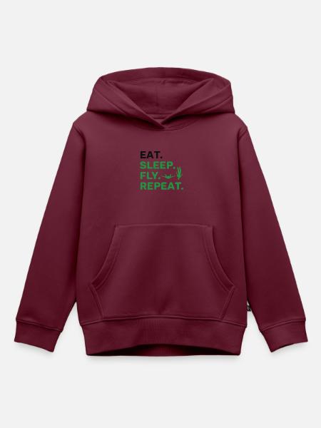 Skydiving - Kinder Premium Organic Hoodie - Burgunderrot
