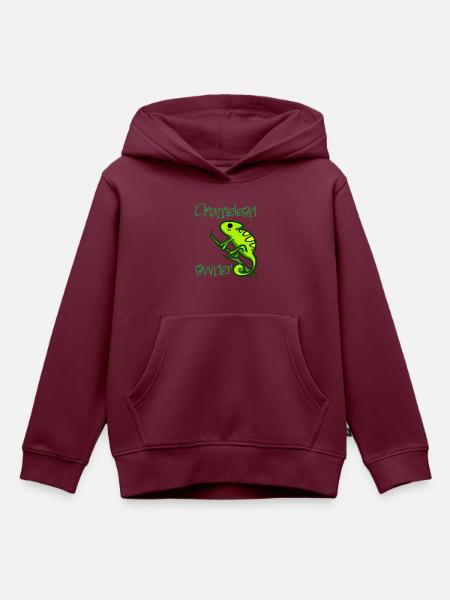 chameleon owner - Kinder Premium Organic Hoodie - Burgunderrot