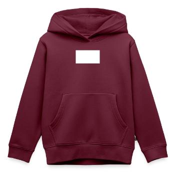 Rechteck - Kinder Premium Organic Hoodie - Burgunderrot - Vorne - AI Model Kid Female (0cm)