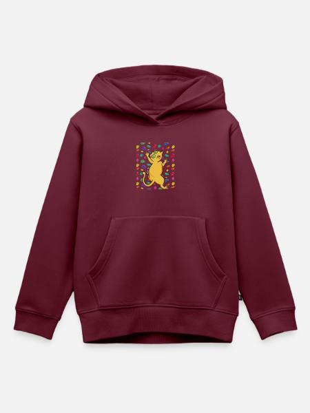 Klettern Kletterer - Kinder Premium Organic Hoodie - Burgunderrot
